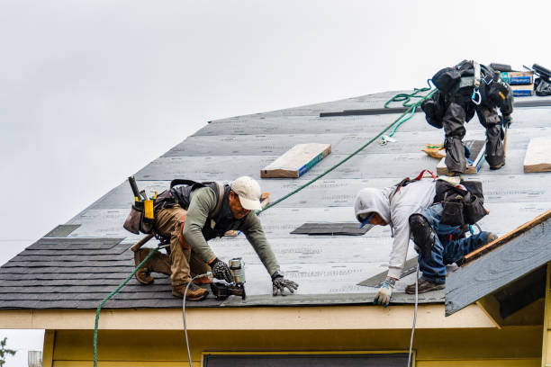 Professional Gutter Installation technician working in Tylersport, PA